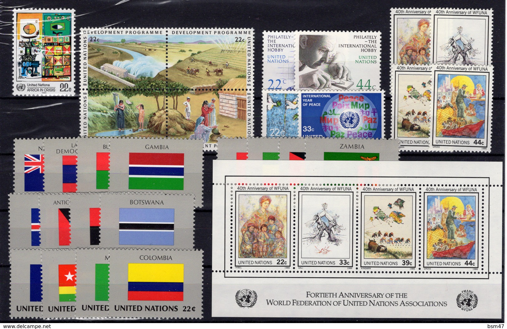 UNO New York: 1986 - Complete Year MNH / Postfris - Ongebruikt