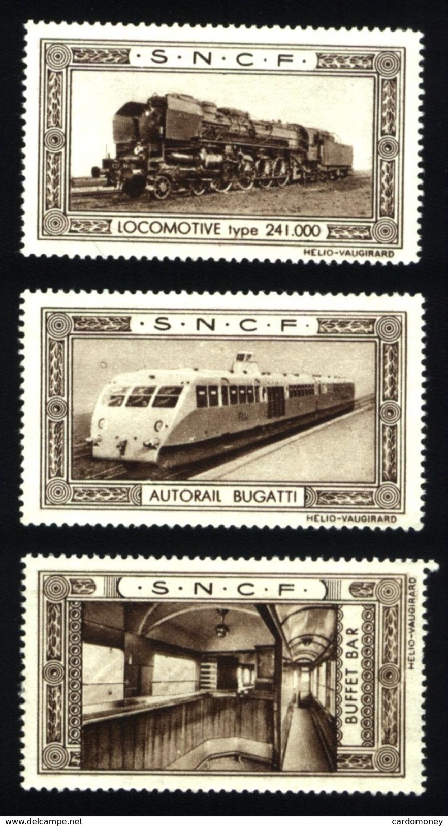 Lot Vignettes SNCF : Locomotives & Wagons (Art. N° 589-4) - Altri & Non Classificati