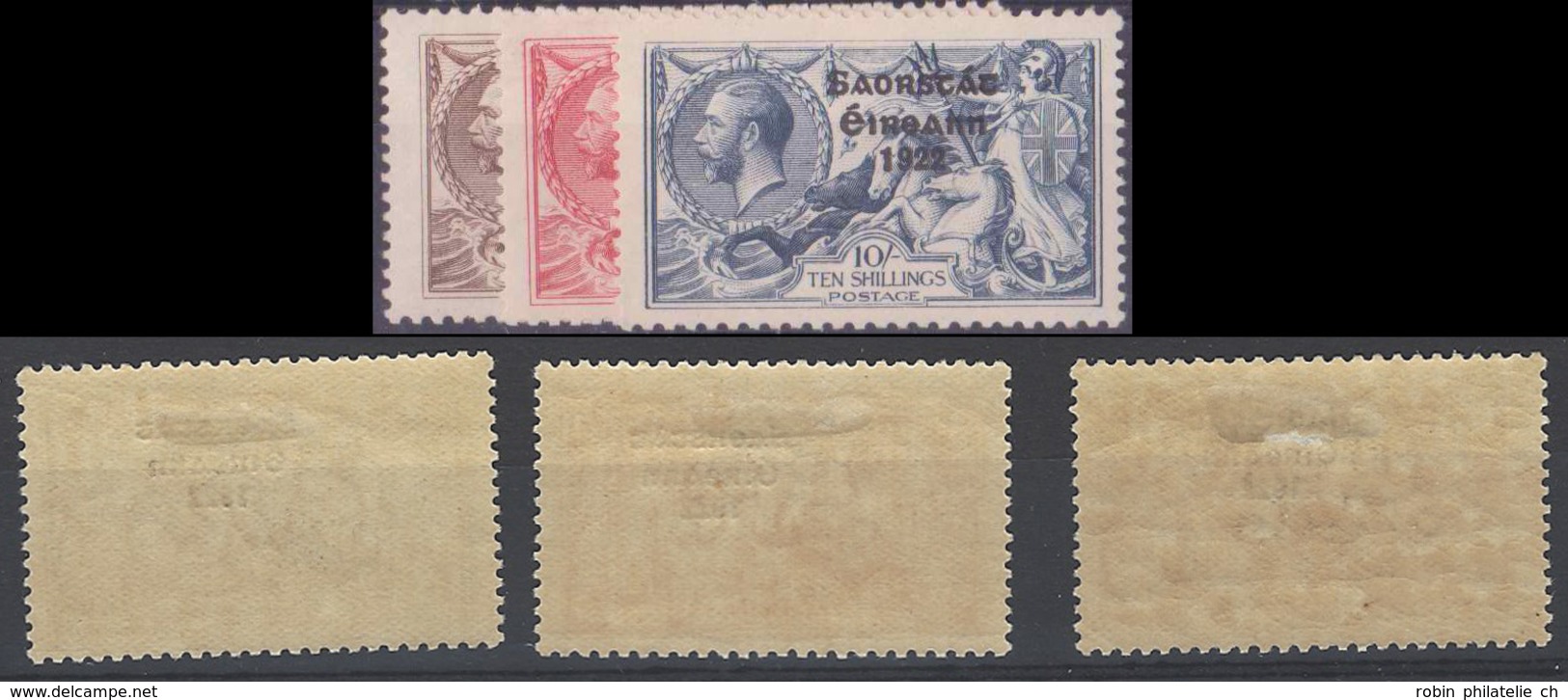 Irlande Postes  N° 13 à 15 3 Valeurs Surchargées Qualité: * Cote: 350 € - Unused Stamps