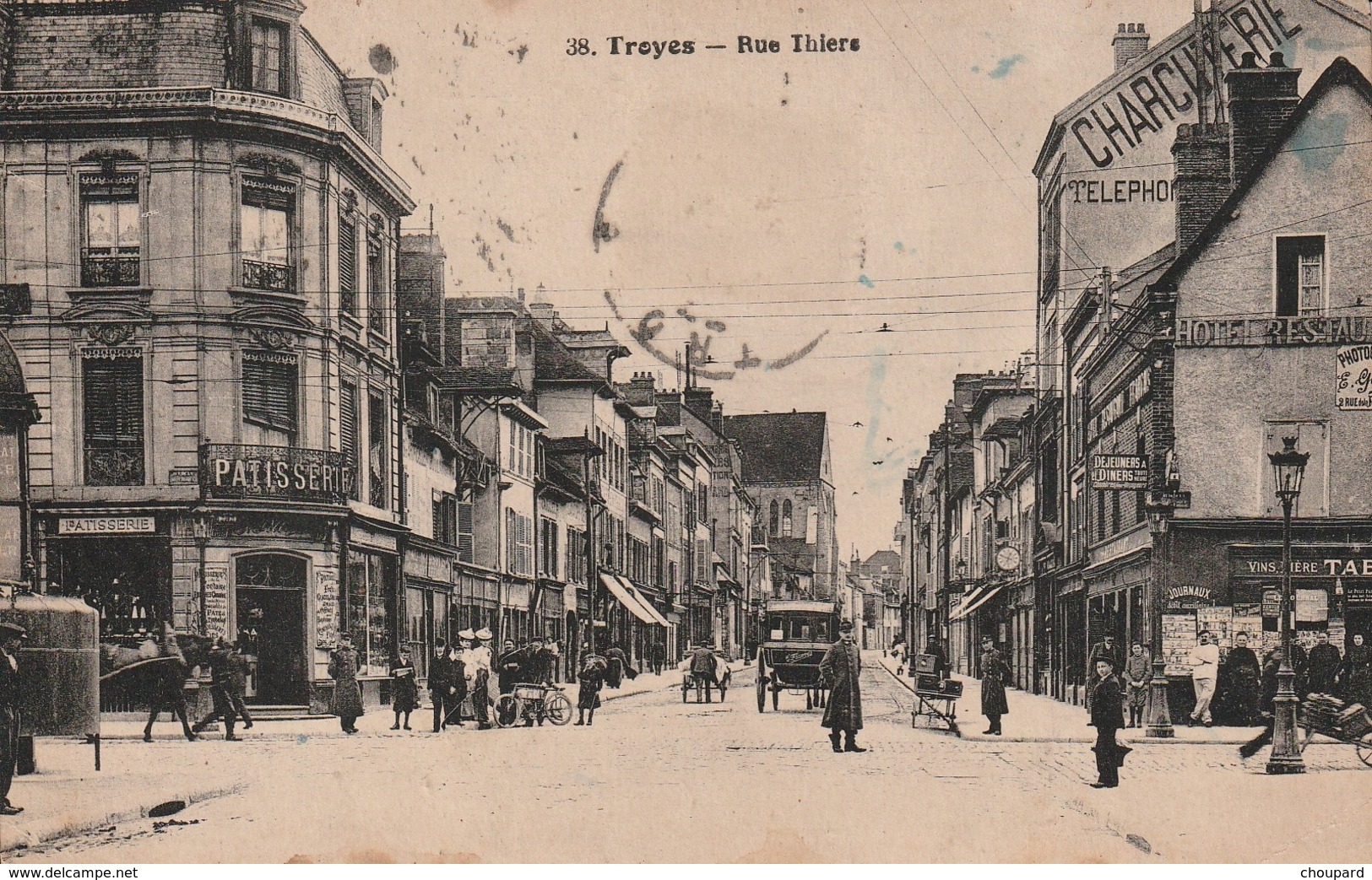 10 - Carte Postale Ancienne De  TROYES   Rue Thiers - Troyes