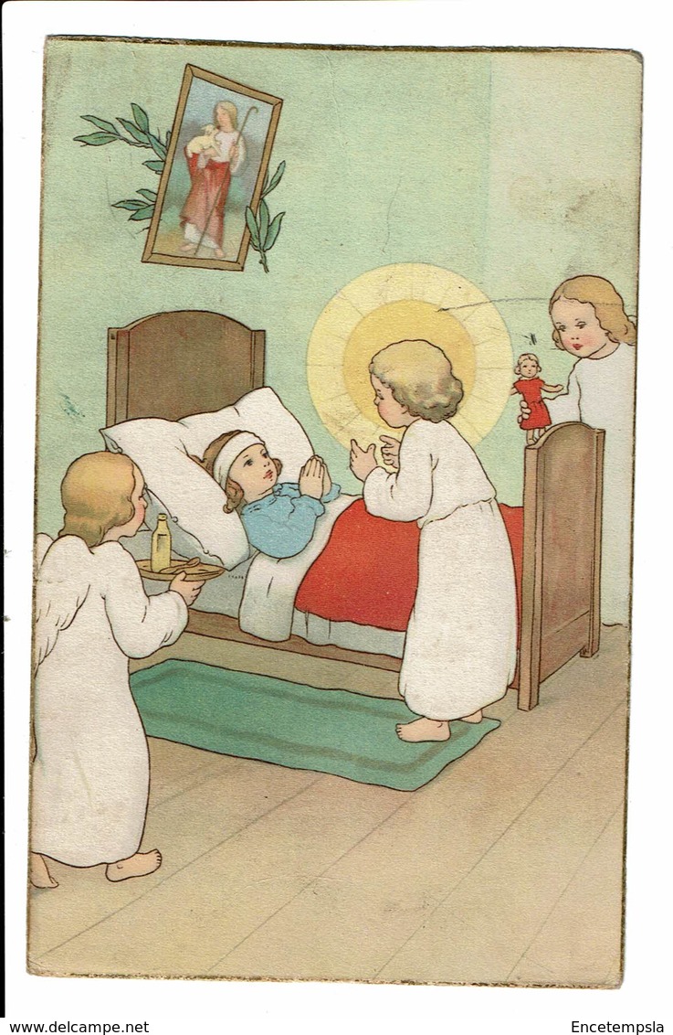 CPA - Carte Postale- Belgique-Enfant Malade Entouré D'anges- S5109 - Anges