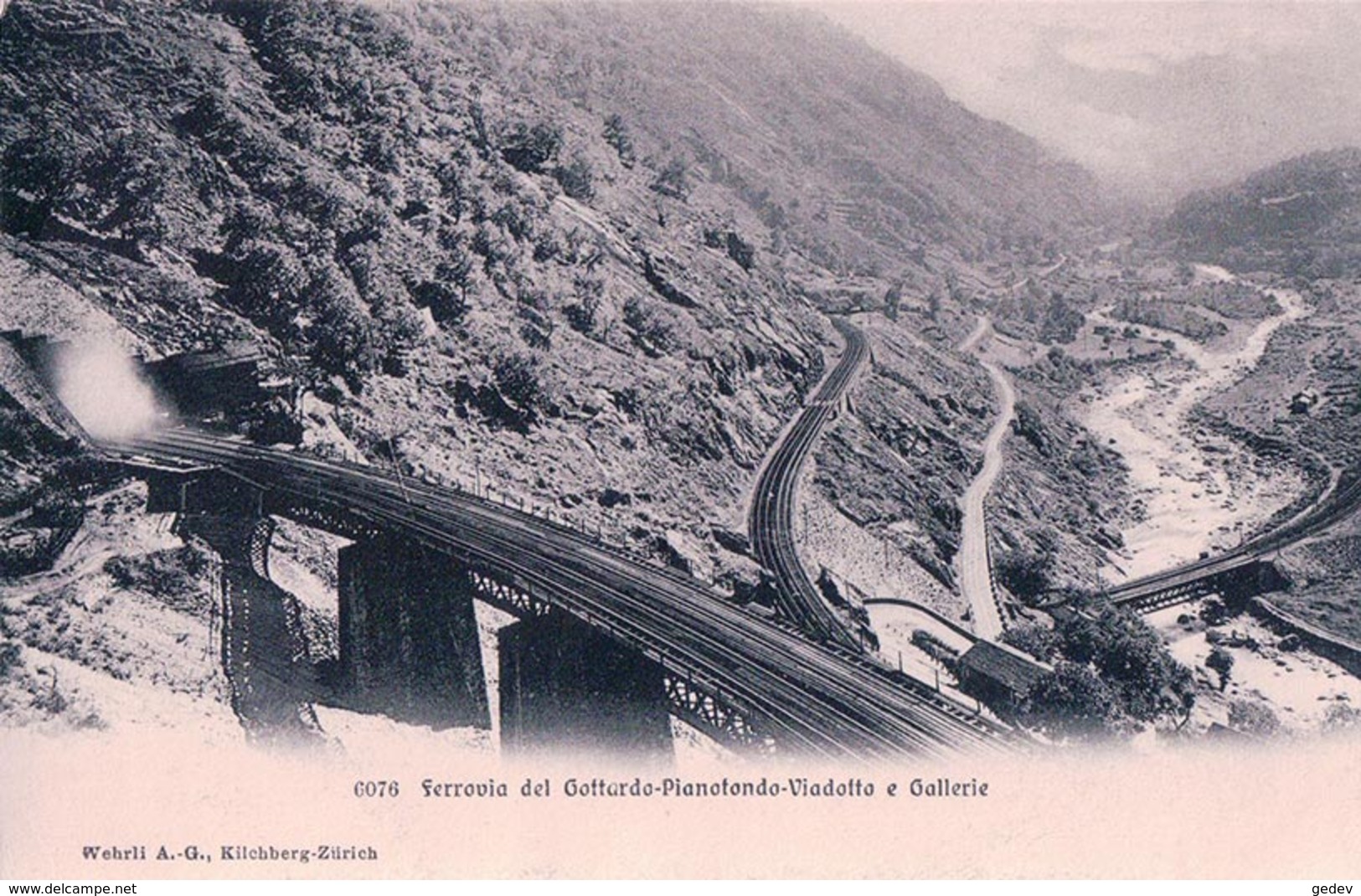 Gotthardbahn, Ferrovia Del Gottardo-Pianotando-Viadotto E Gallerie (6076) - Ouvrages D'Art