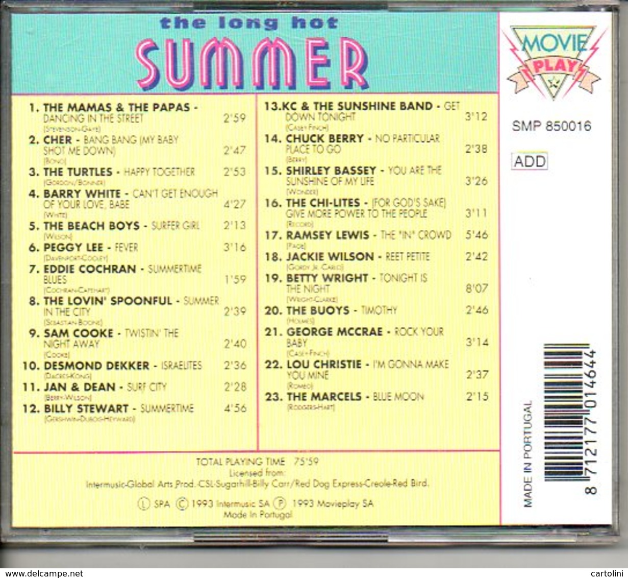 CD The Long Summer 23 Sunny Hits The Long Hot Summer - Musiques Du Monde