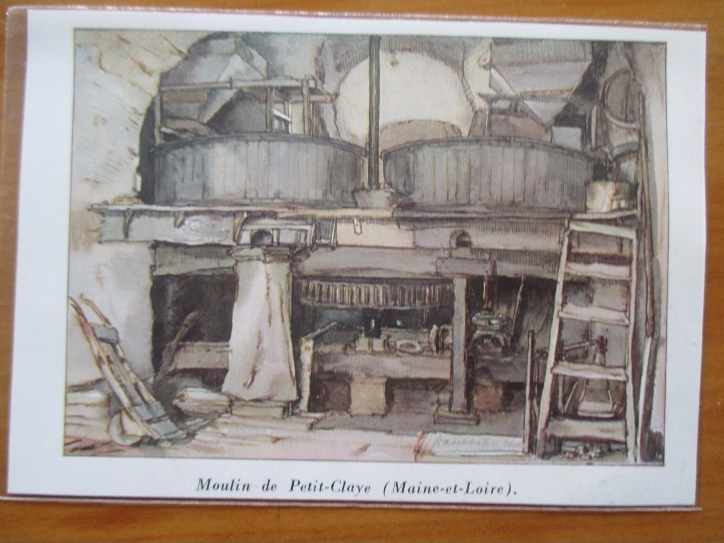 1937  Intérieur MOULIN à Vent (Type Cavier) De Petit-Claye (Varennes-sur-Loire ? ) - Une Coupure De Presse Originale - Documents Historiques