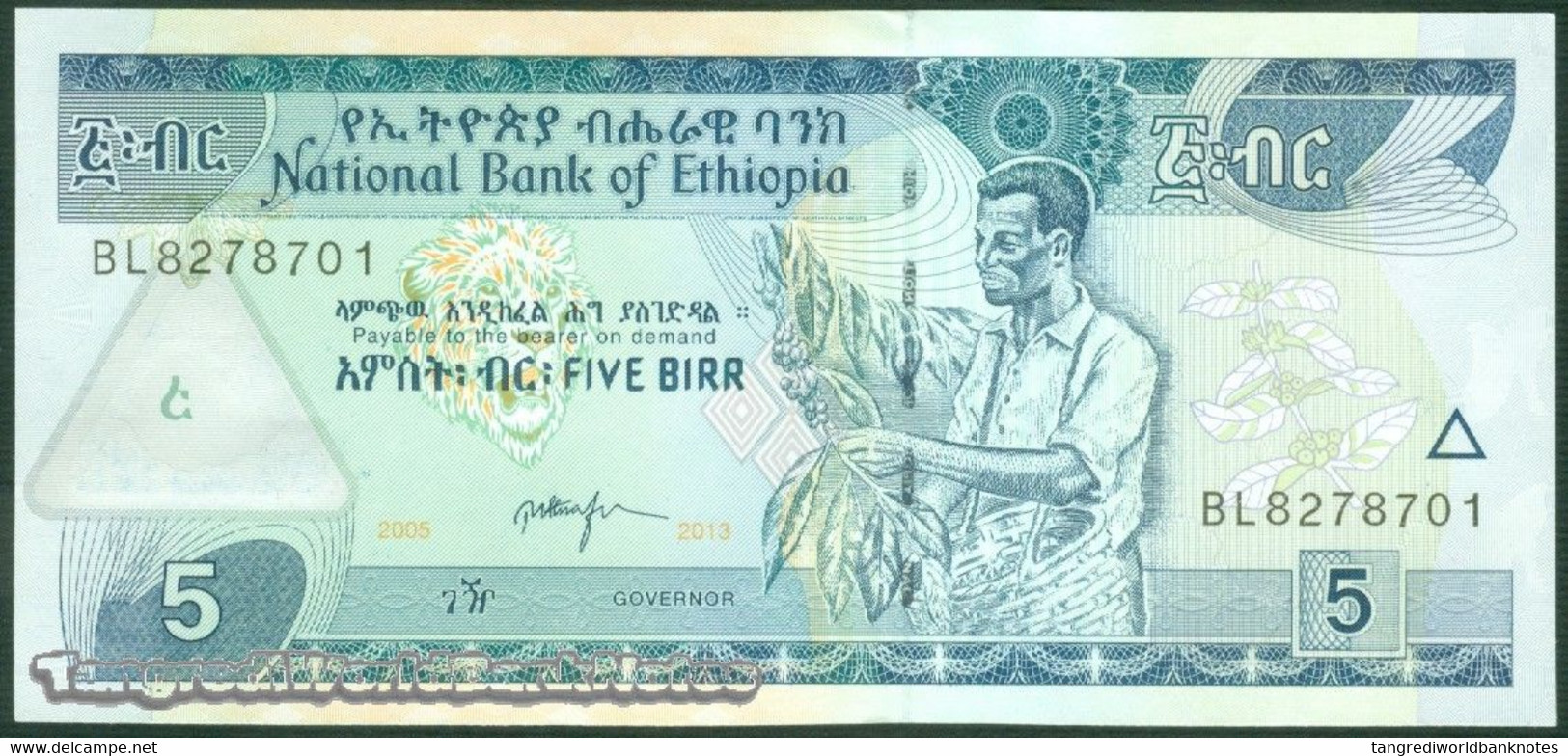 TWN - ETHIOPIA 47f - 5 Birr 2013 Prefix BL UNC - Etiopía