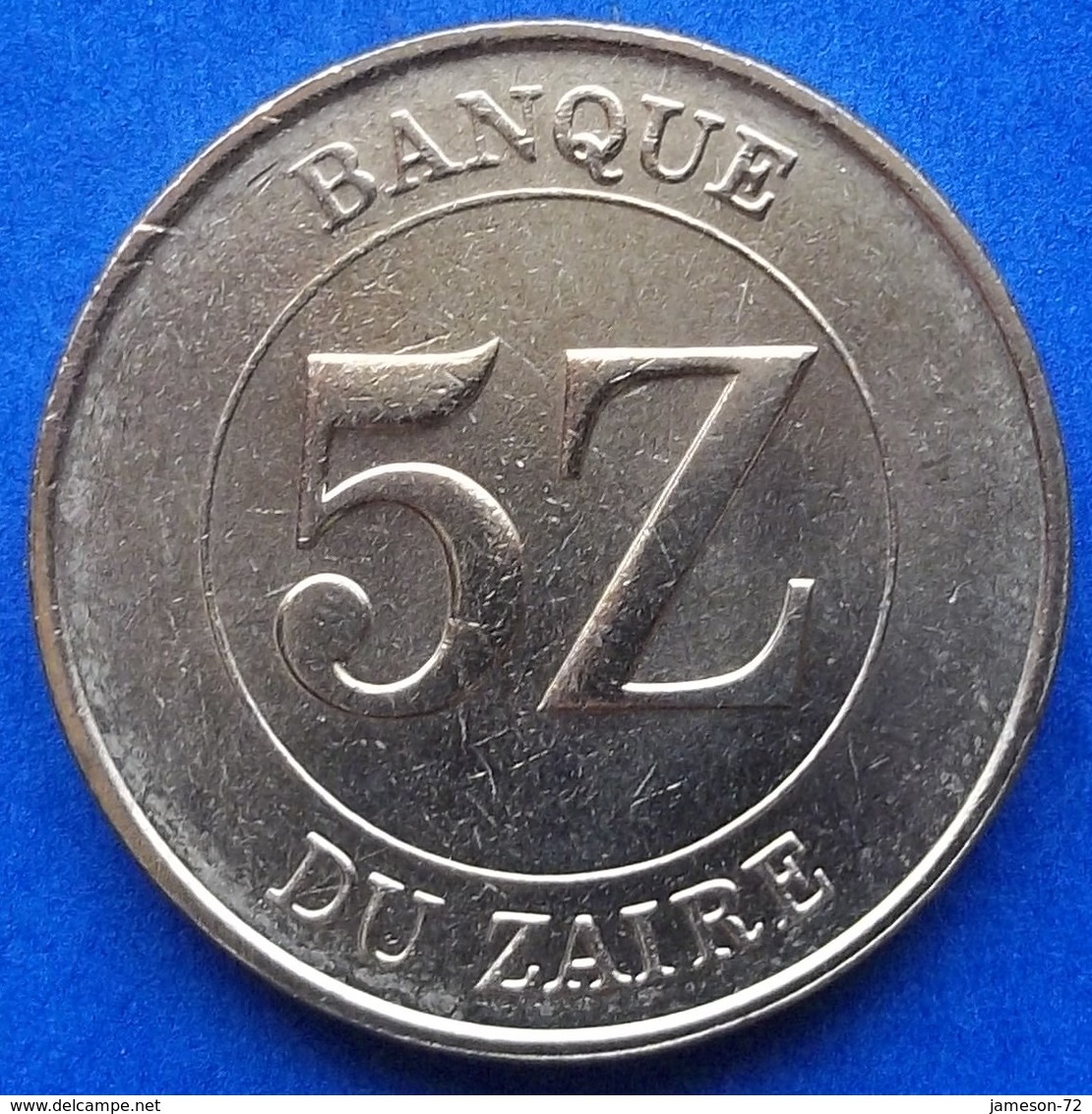 ZAIRE - 5 Zaires 1987 KM# 14 Republic (1971-1997) - Edelweiss Coins - Zaïre (1971-97)