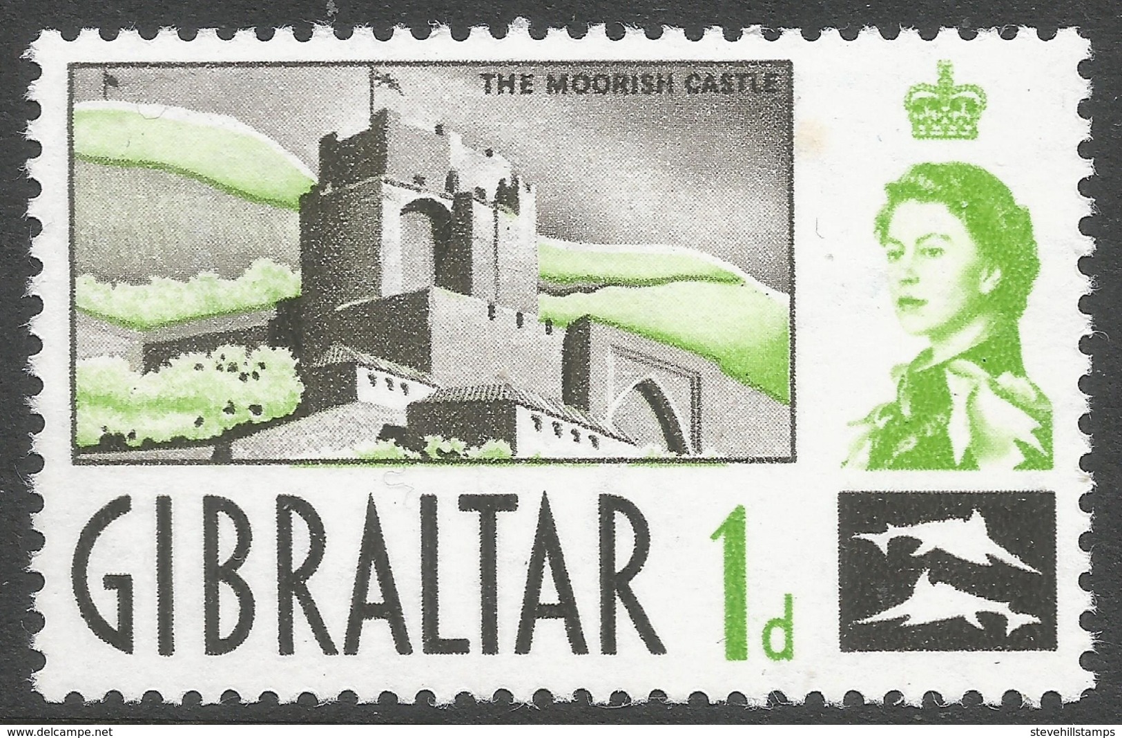 Gibraltar. 1960-62 QEII. 1d MH. SG161 - Gibraltar