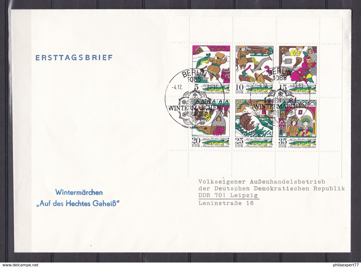 DDR - 1973 - Michel Nr. 1901/06 - Kleinbogen - FDC - 25 Euro - Gebraucht