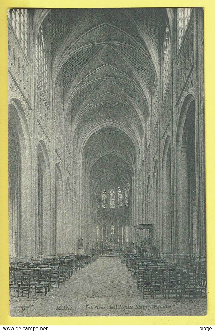 * Mons - Bergen (Hainaut - La Wallonie) * (ND Phot, Nr 92) Intérieur De L'église Sainte Waudru, Binnenzicht Kerk - Mons