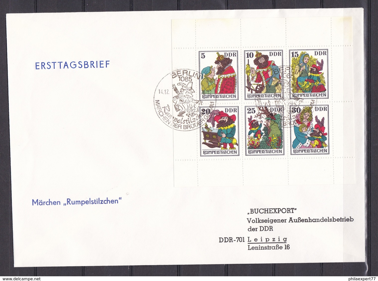 DDR - 1976 - Michel Nr. 2187/92 - Kleinbogen - FDC - 25 Euro - Gebraucht