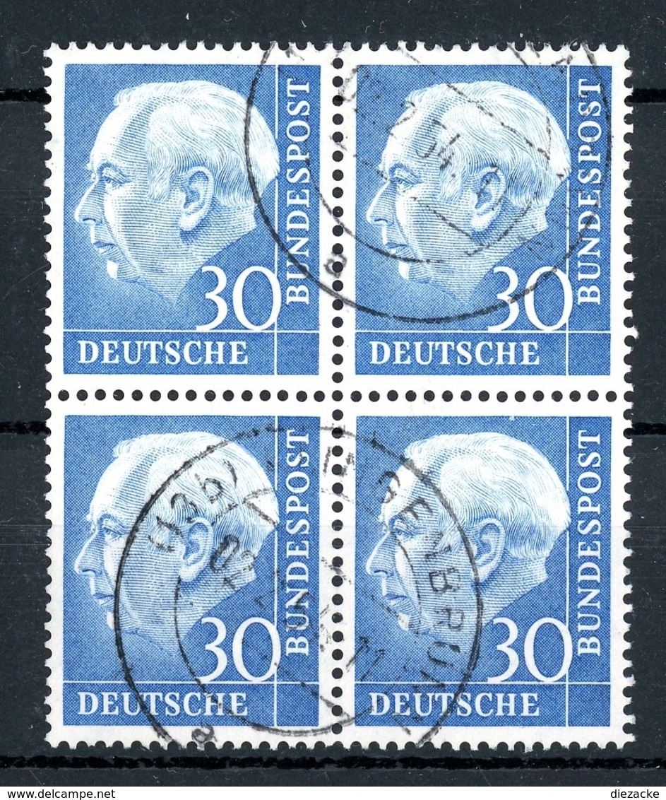 Bund 4er Block MiNr. 187 X Gestempelt (BdT96 - Unused Stamps