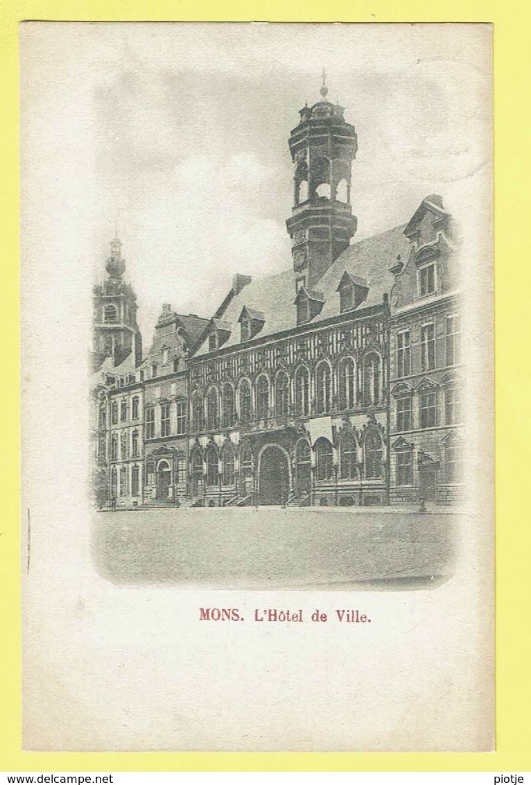 * Mons - Bergen (Hainaut - La Wallonie) * (Union Postale Universelle) L'hotel De Ville, Stadhuis, Town Hall, Rare - Mons