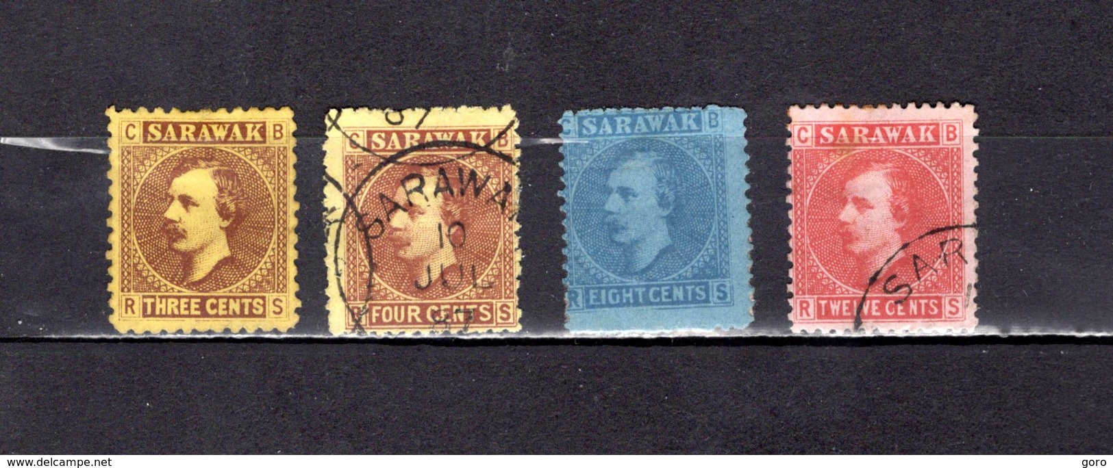 Malaysia - Sarawak   1871-75  .  Y&T  Nº  3-4-6/7 - Sarawak (...-1963)