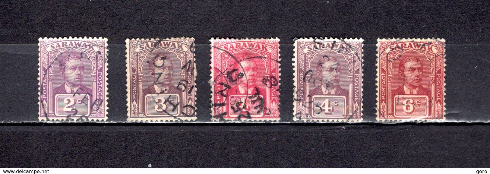 Malaysia - Sarawak   1918-23  .  Y&T  Nº  51/52-54-55-57 - Sarawak (...-1963)