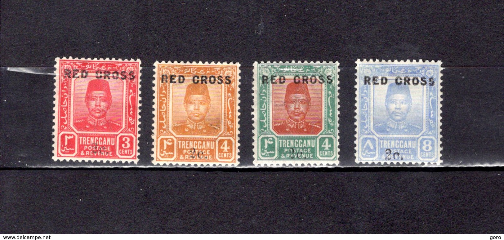 Malaysia - Trengganu   1917  .  Y&T  Nº  19/22   *   C/charniere - Trengganu