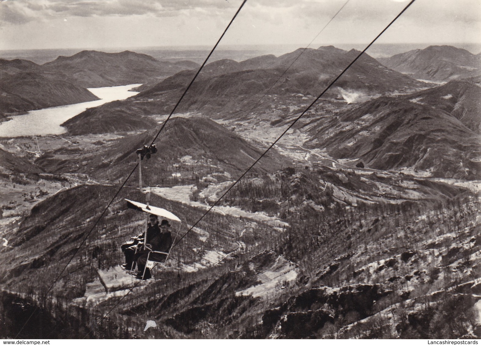 Postcard Seggiovia Del Monte Lema Miglieglia Lugano Real Photo My Ref  B23352 - Lugano