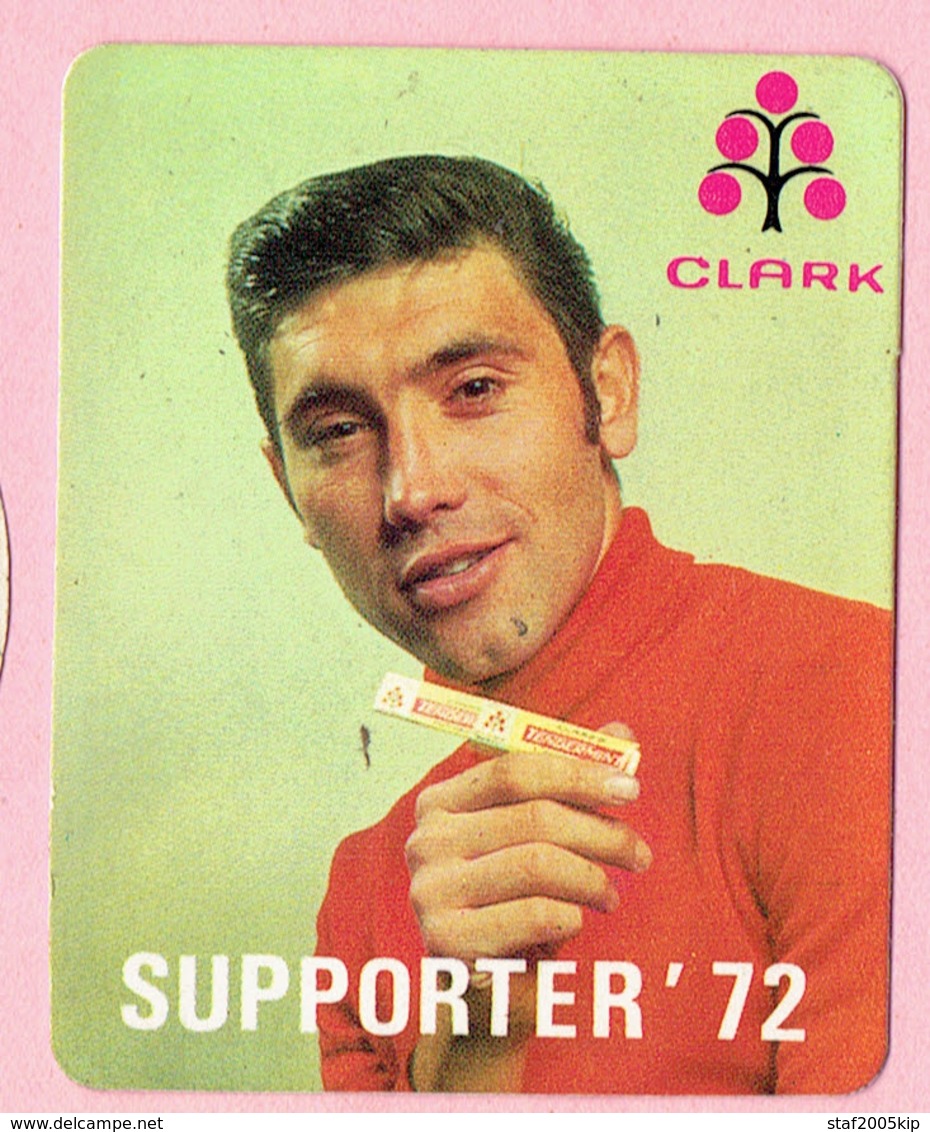 Sticker - Eddy Merckx - Wielrenner - SUPPORTER 1972 - CLARK - Autocollants