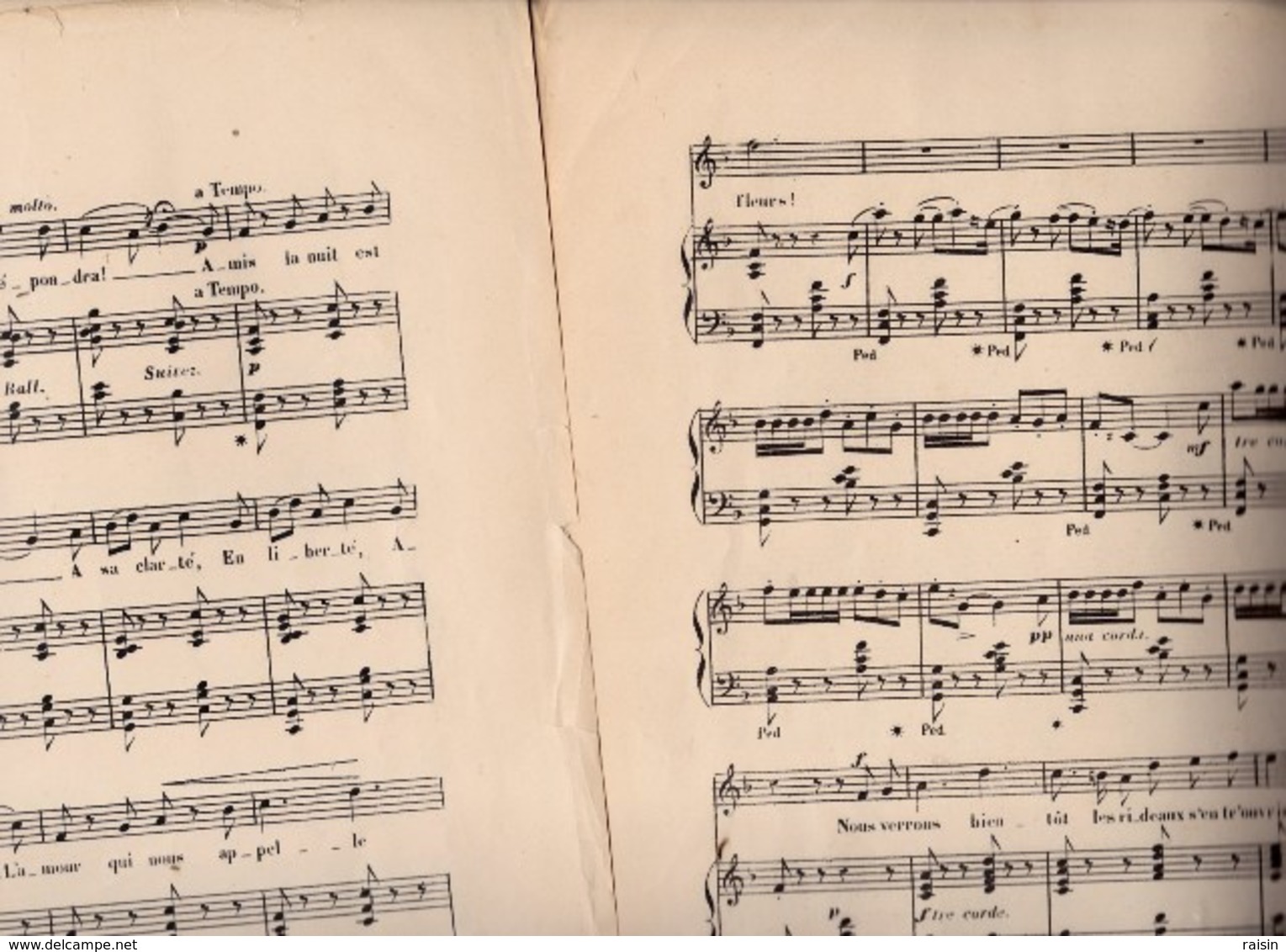 Mandolinata   Mandoline Souvenir De Rome Musique E.Paladilhe édition Originale Paroles Françaises  1850 état Moyen - Partitions Musicales Anciennes