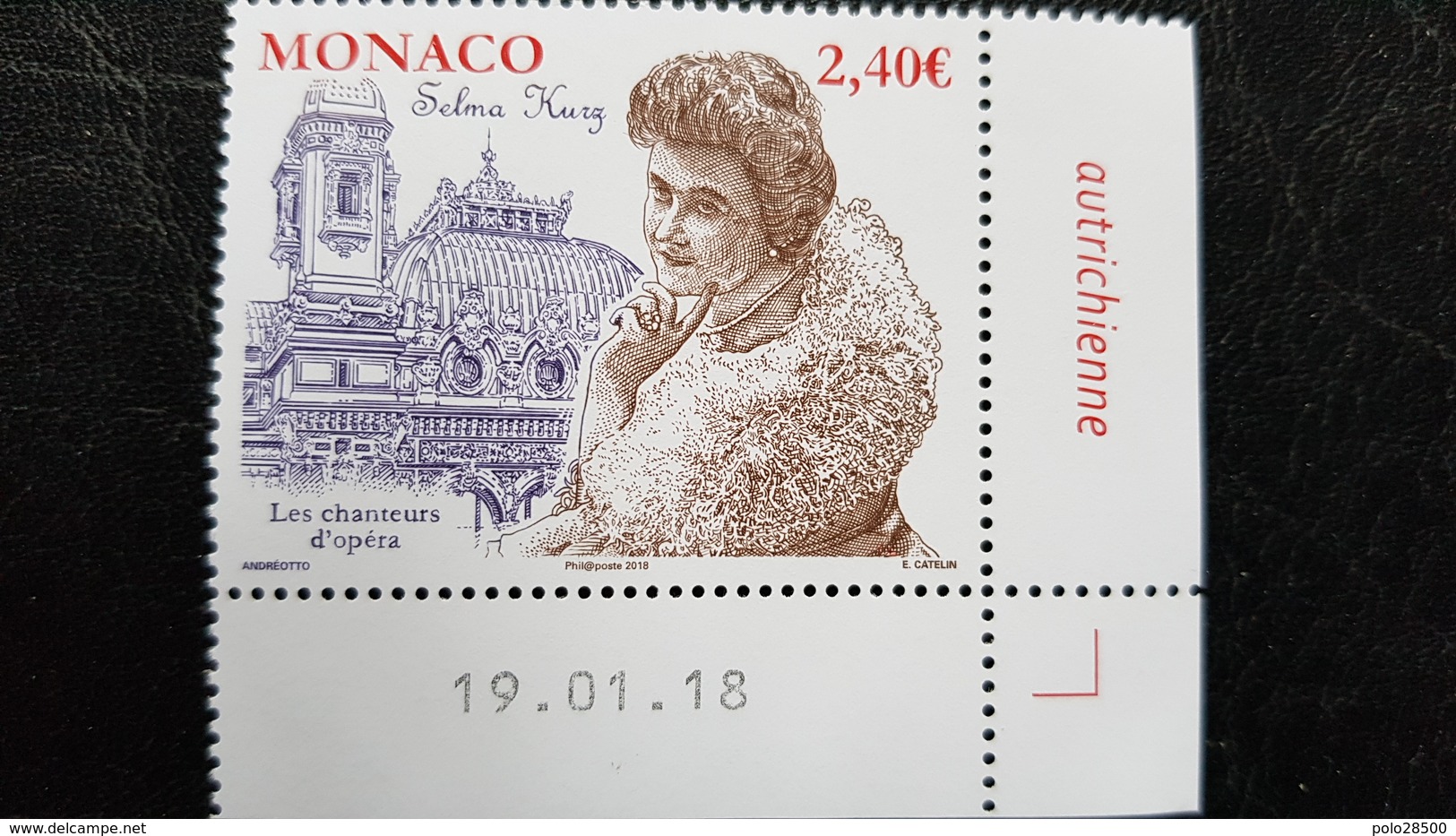 Monaco 2018 YTn°3131** 2.40€ Selma  Kurz - Nuovi