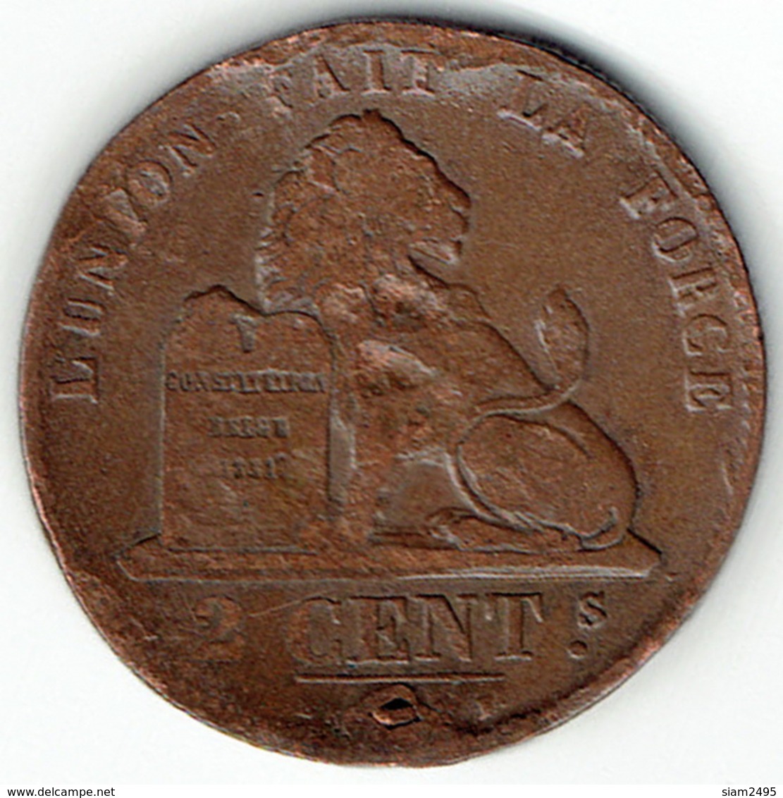 Belgium, 2 Centimes 1862 - 2 Centimes