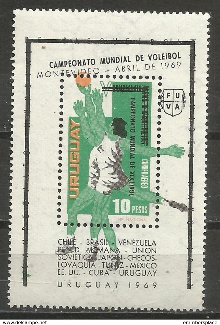 Uruguay - 1969 Volleyball  S/sheet  MNH **       Sc C349 - Uruguay