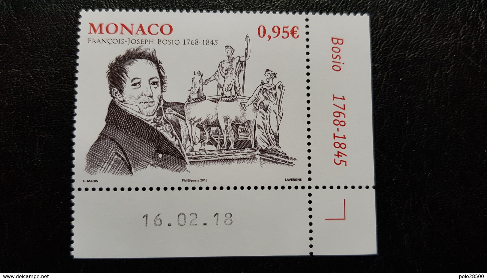 Monaco 2018 YT N°3134** 0.95€ 250 Ans De La Naissance De François Joseph  Bosio - Unused Stamps