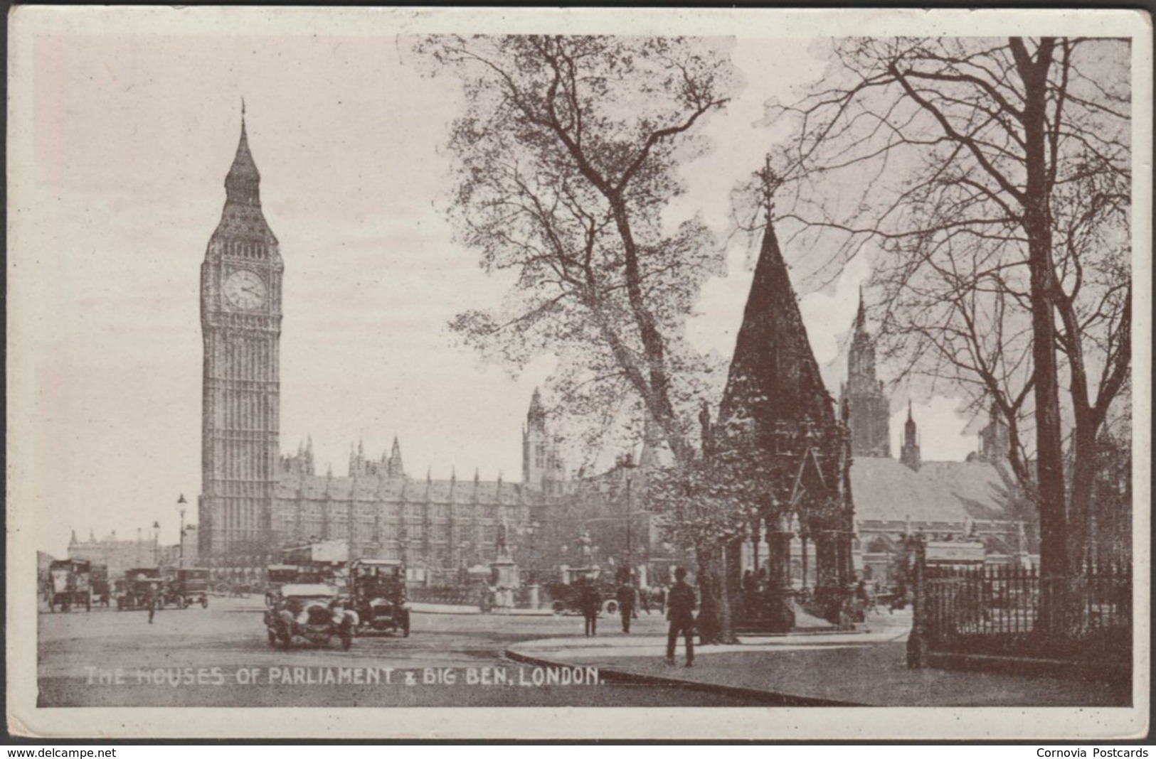 The Houses Of Parliament & Big Ben, London, 1918 - Postcard - Houses Of Parliament