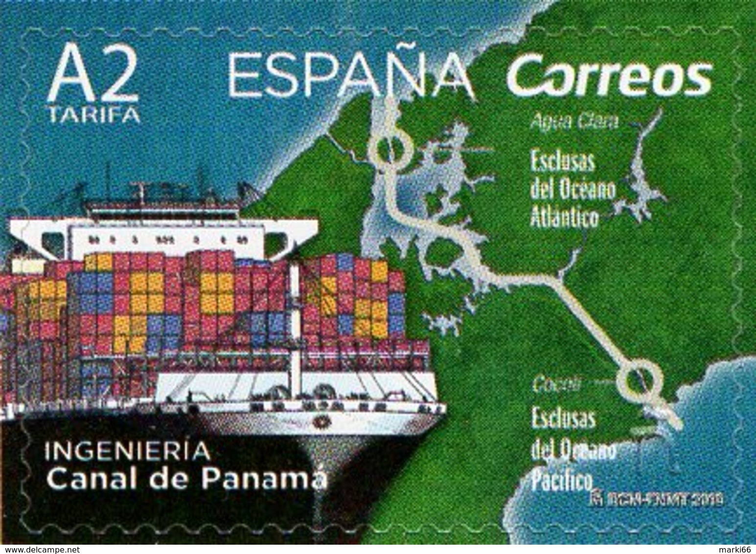 Spain - 2019 - Engineering - Panama Canal - Mint Self-adhesive Stamp - Neufs