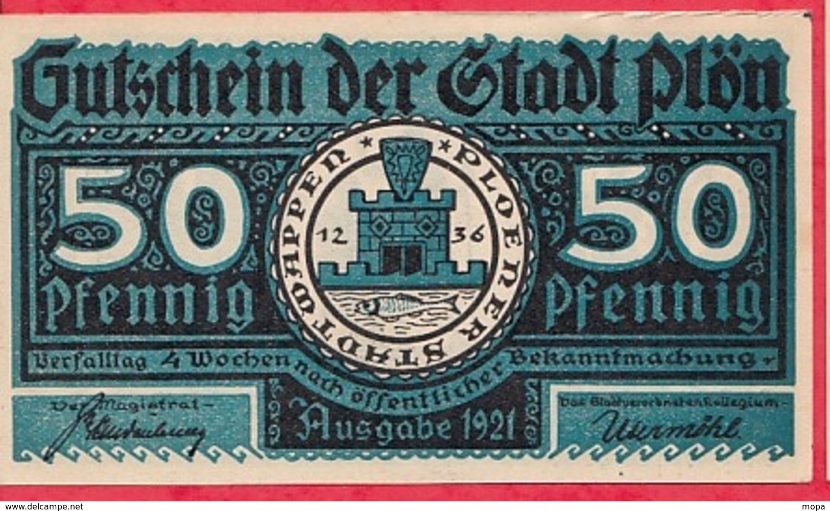 Allemagne 1 Notgeld  50 Pfenning Stadt Plön Dans L 'état  Lot N °3209 - Collections