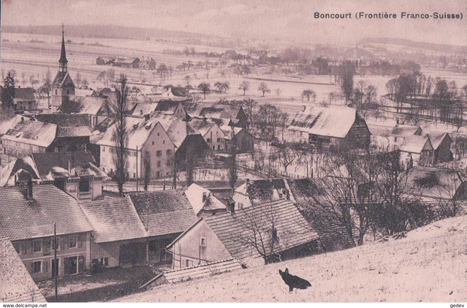 Boncourt JU, Frontière Franco-Suisse Sous La Neige (380) - Boncourt