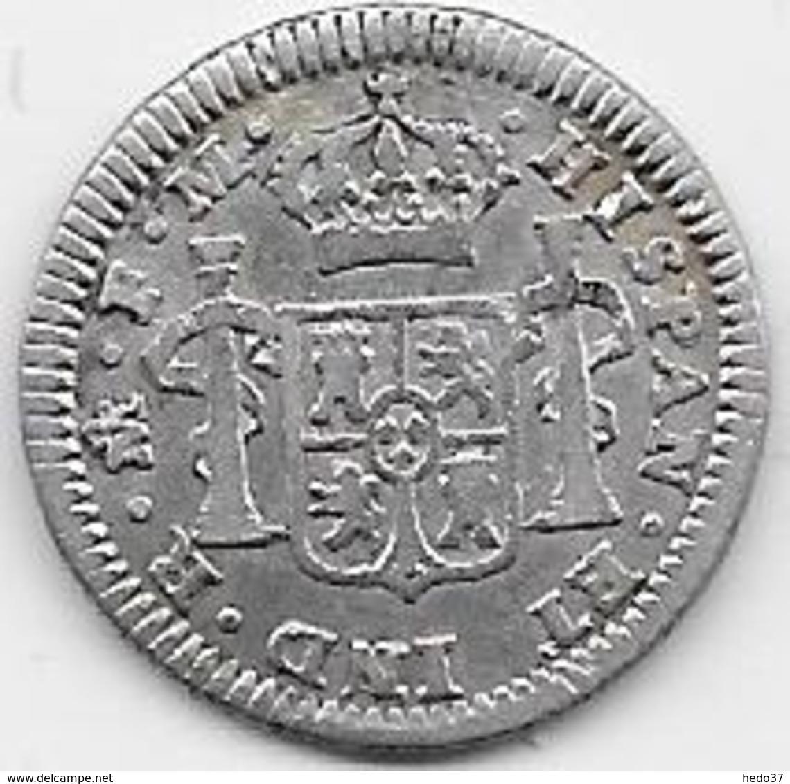 Mexique - 1/2 Real 1797 - Carlos IV - Argent - Mexique