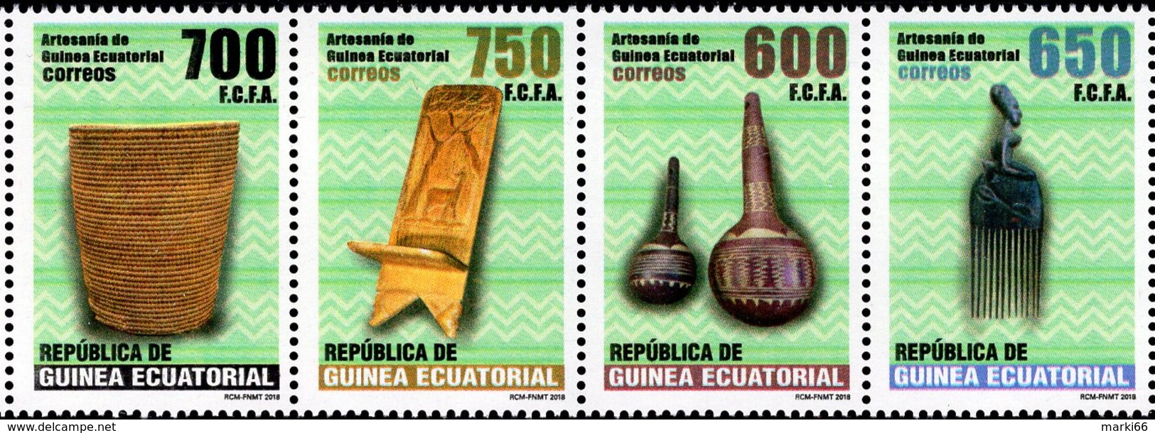 Equatorial Guinea - 2018 - Arts And Handicrafts Of Guinea - Mint Stamp Set - Guinée Equatoriale