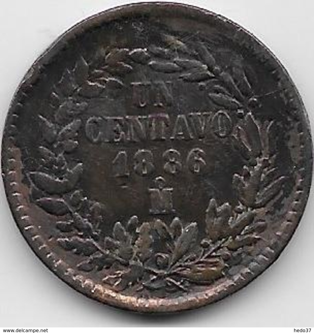 Mexique - 1 Centavo 1886 - Cuivre - TTB - Mexique