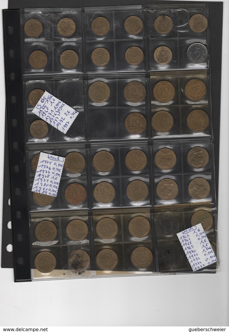 Collection De 135 Pièces Françaises + 23 Allemandes Dans Classeur Avec Boitier Coins - Collections