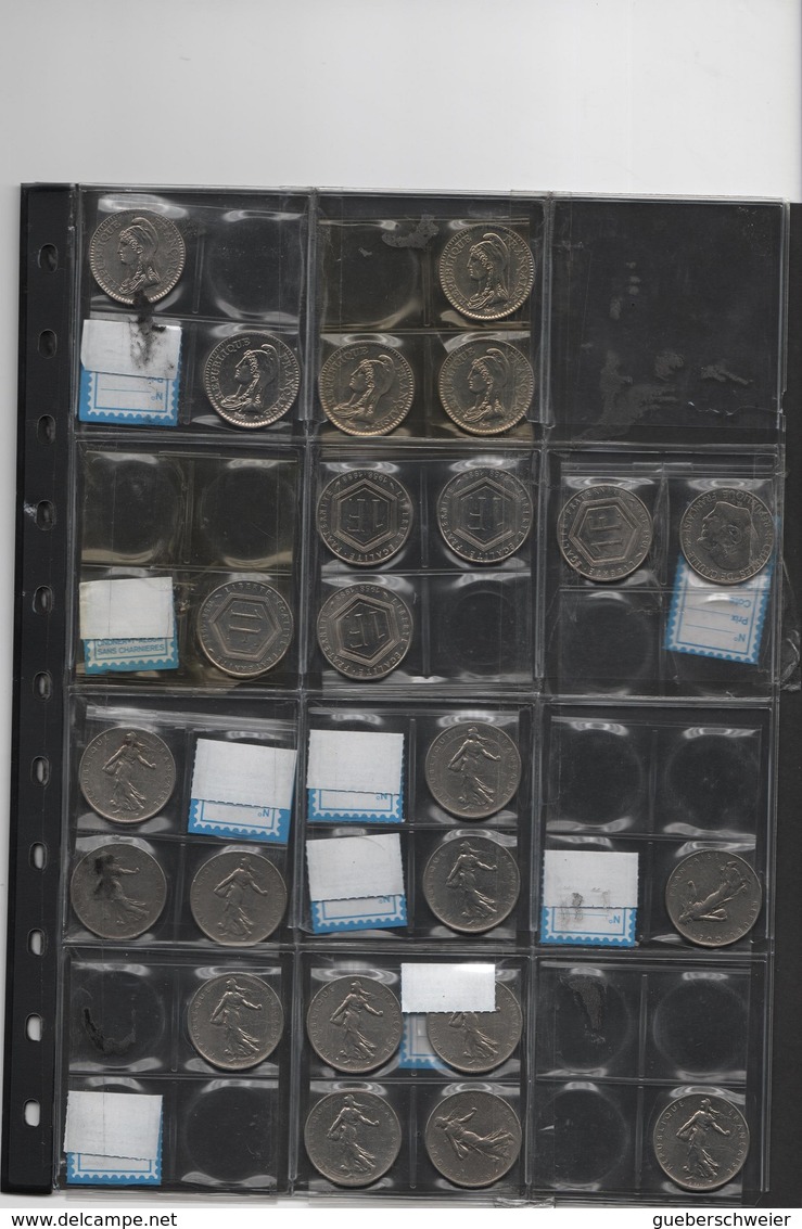 collection de 135 pièces françaises + 23 allemandes dans classeur avec boitier Coins