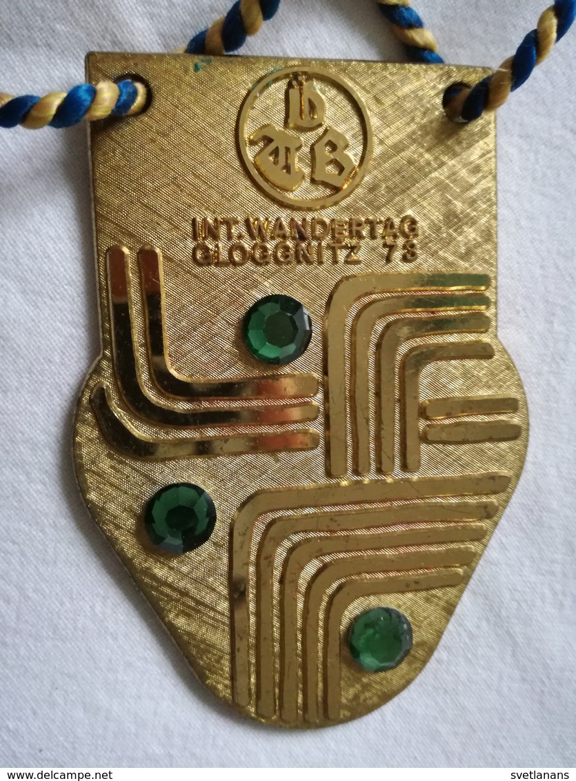 1973 Gloggnitz GERMANY MEDAL Zircon MEDAILLE INTERNATIONAL WANDERTAG DEUTSCHLAND DEUTSCHE  WALKING SOUVENIR - Autres & Non Classés