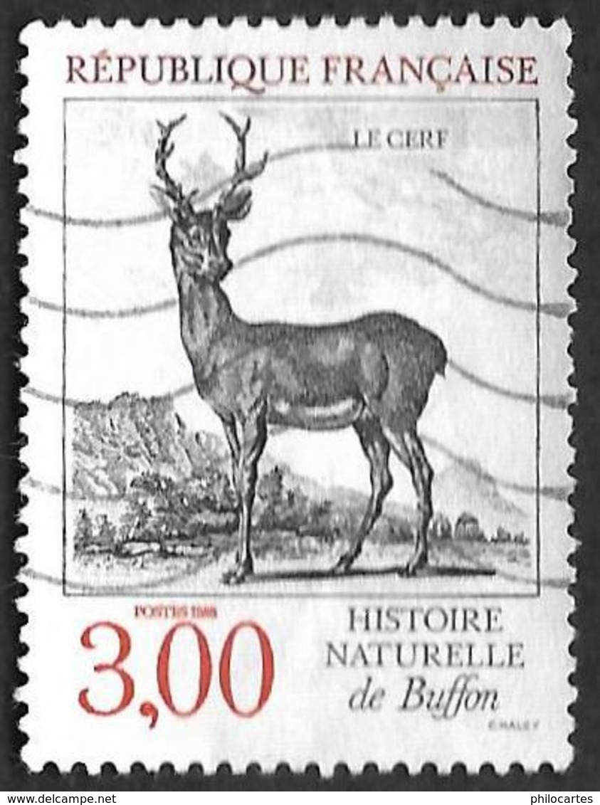 FRANCE  1988  -  Y&T  2540   -  Cerf De Buffon -  Oblitéré - Oblitérés