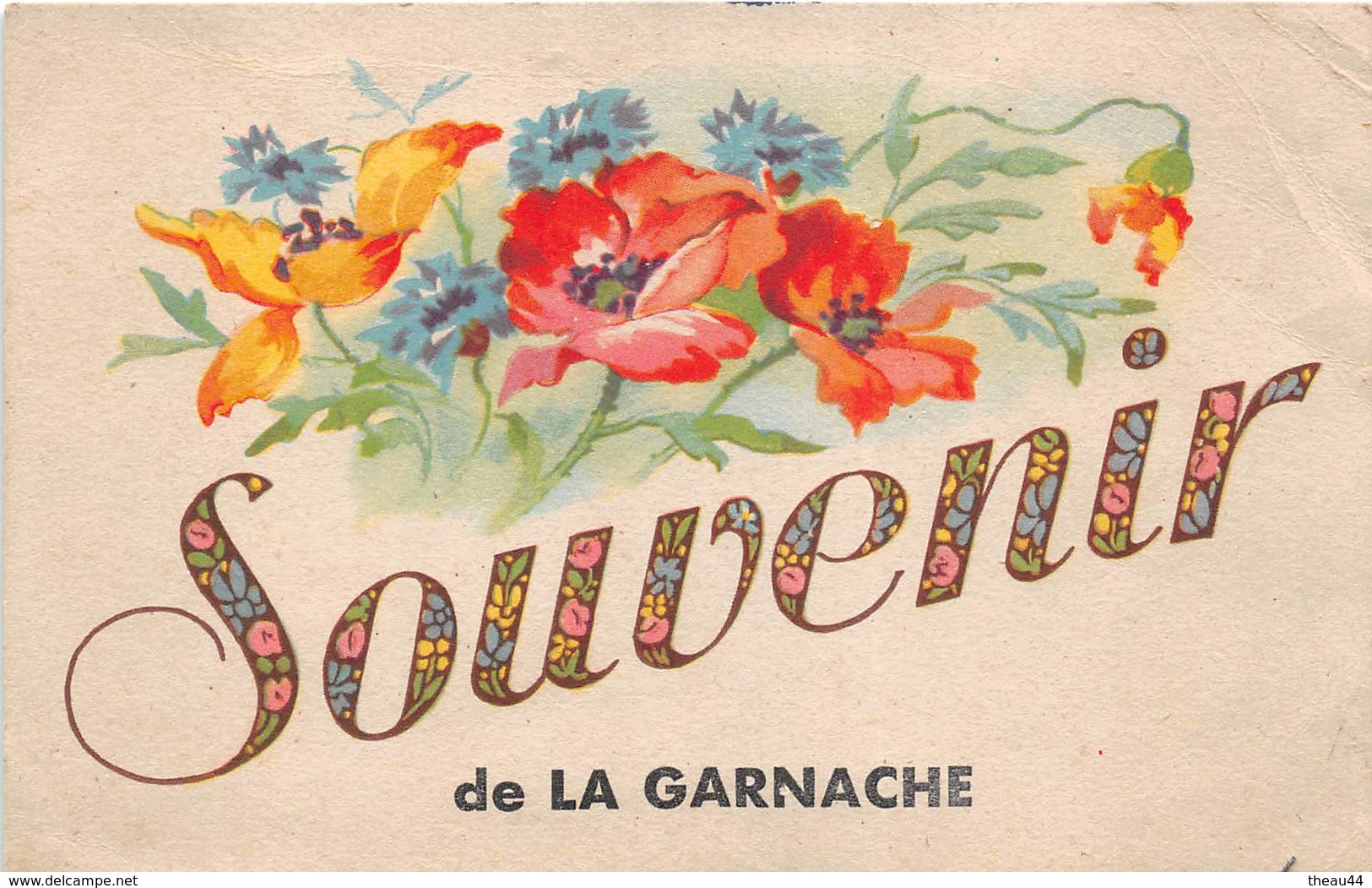 ¤¤  -  LA GARNACHE   -  Souvenir De ............   -  Fleurs   -  ¤¤ - Autres & Non Classés