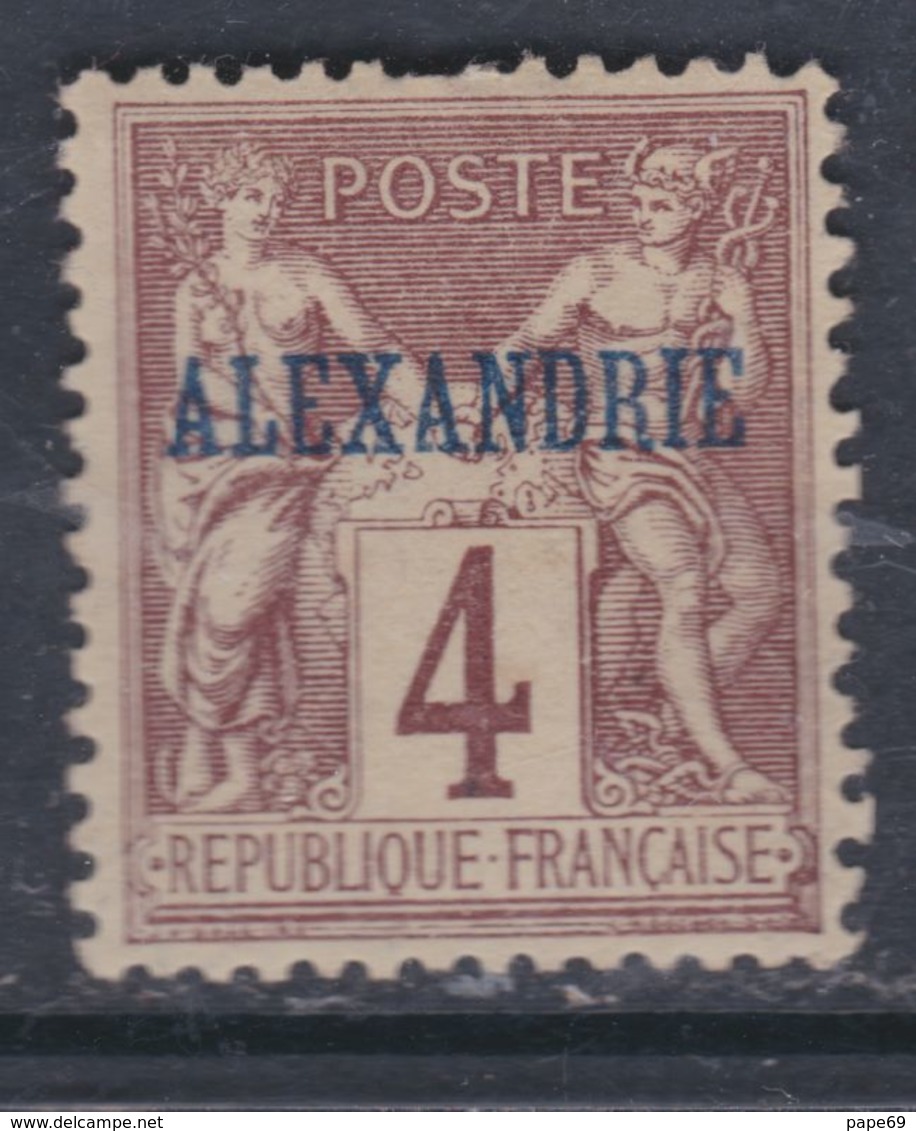 Alexandrie N° 4 (.)  Type Groupe : 4  C. Lilas-brun Neuf Sans Gomme Sinon TB - Neufs