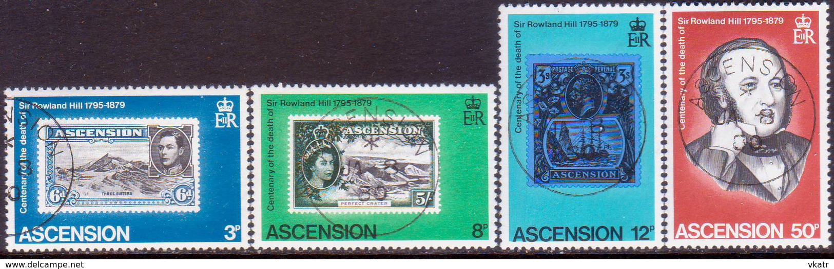 1979 ASCENSION SG #254-57 Compl. Set Used Sir Rowland Hill - Ascension