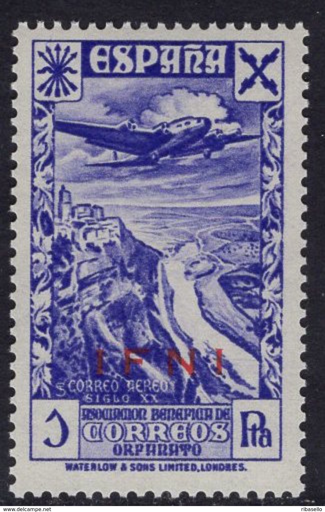 España 1943. Ifni. Beneficencia. Historia Del Correo. Ed 11 . MNH. **. - Ifni