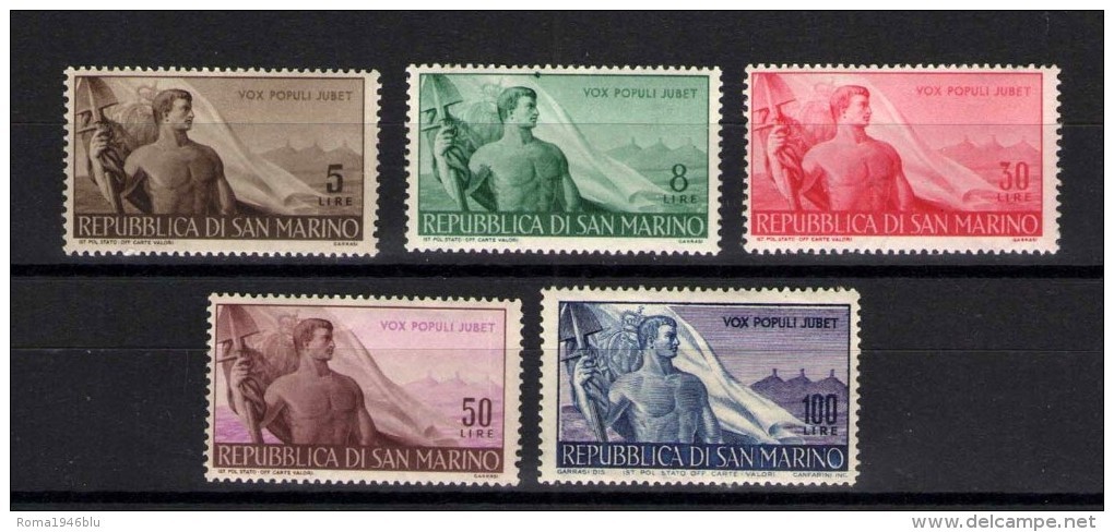 SAN MARINO 1948 LAVORO ** MNH LUSSO - Nuevos