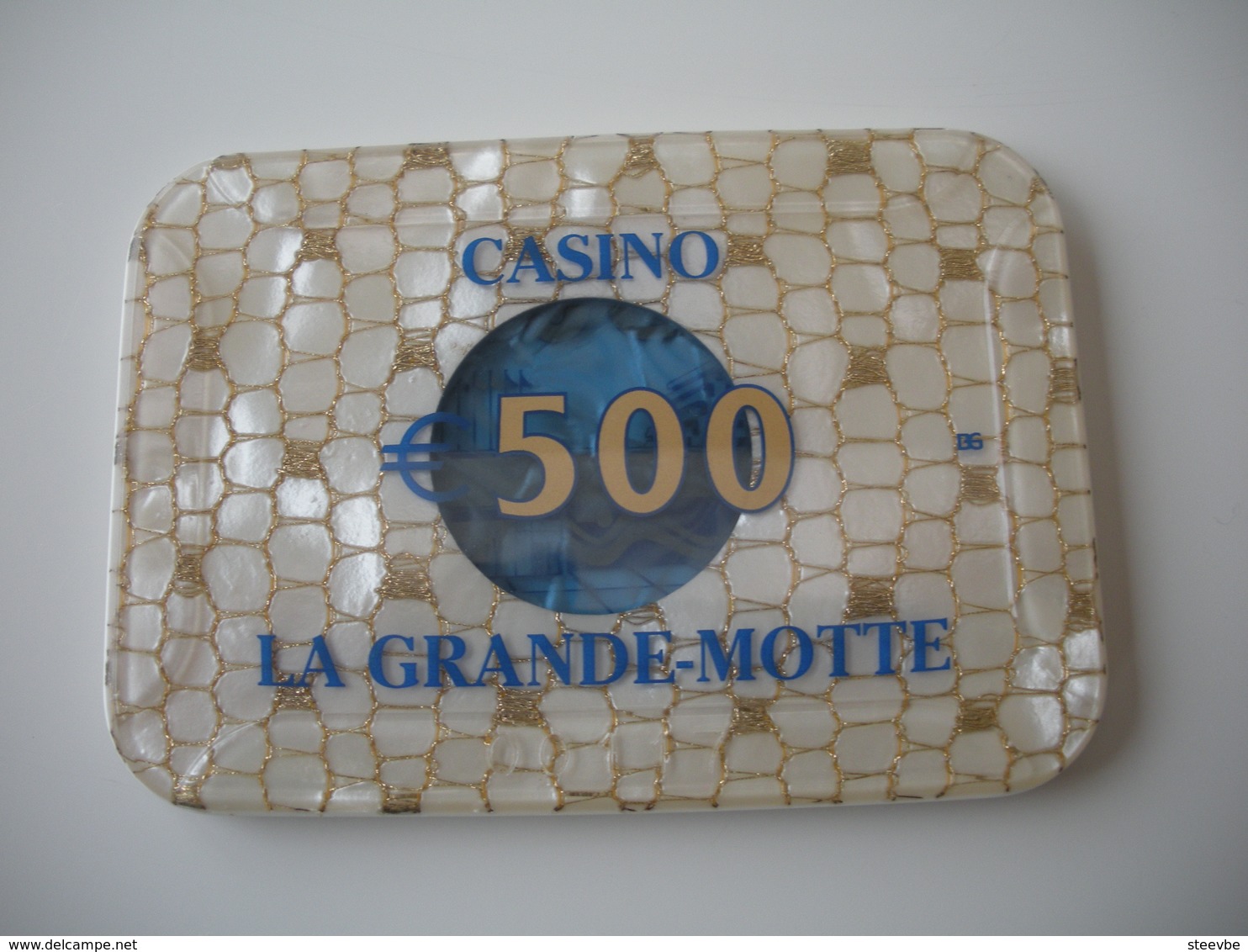 Casino Plaque Fiche Chip 500 € La Grande Motte France - Casino