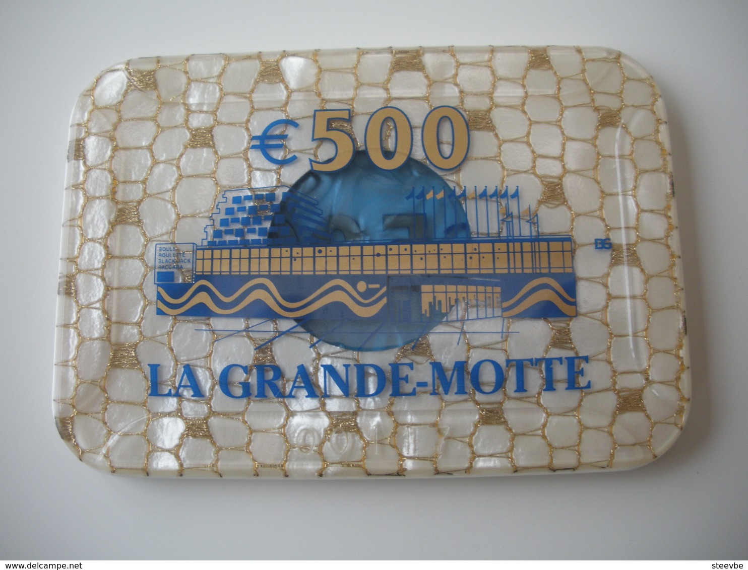 Casino Plaque Fiche Chip 500 € La Grande Motte France - Casino