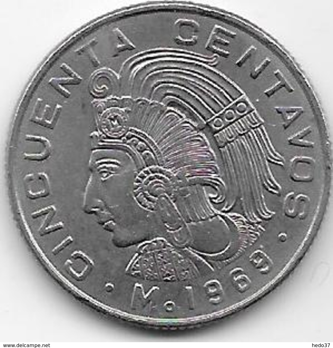 Mexique - 50 Centavos - 1969 - Messico