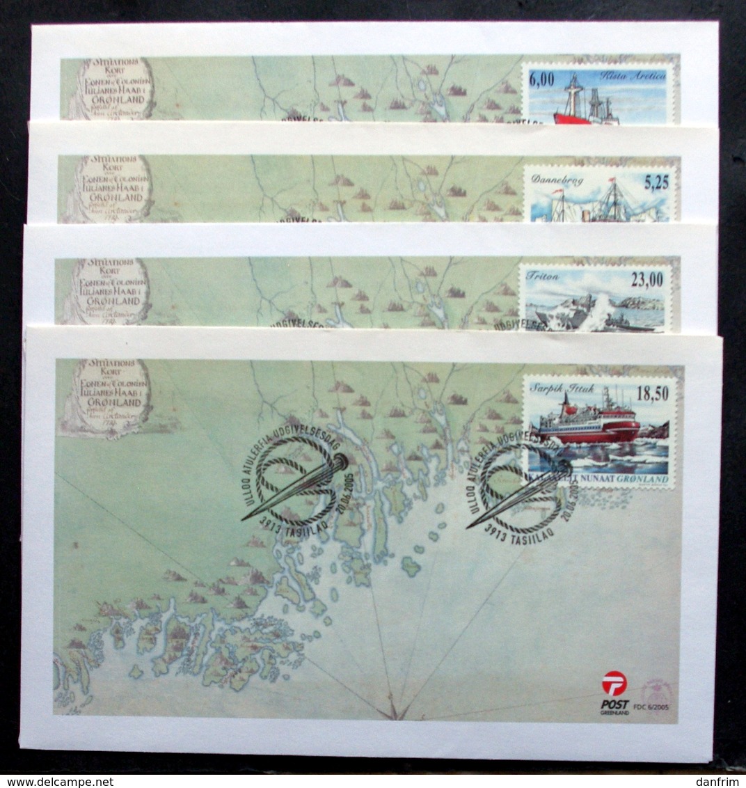 GREENLAND 2005  Minr.441-44     FDC   ( Lot Ks ) - FDC