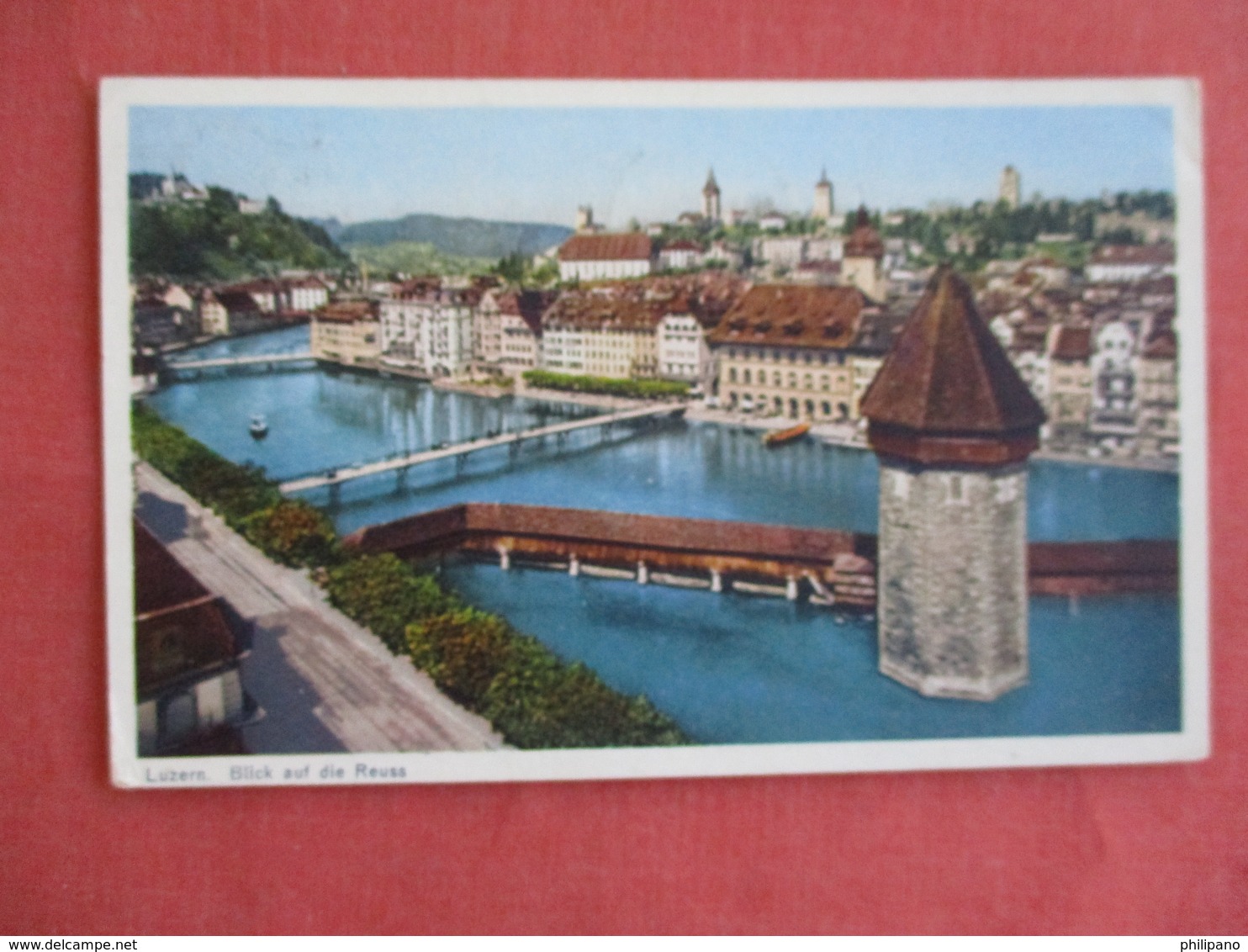 Switzerland > LU Lucerne Blick Auf Die Reuss Has Stamp & Cancel     Ref 3136 - Lucerne