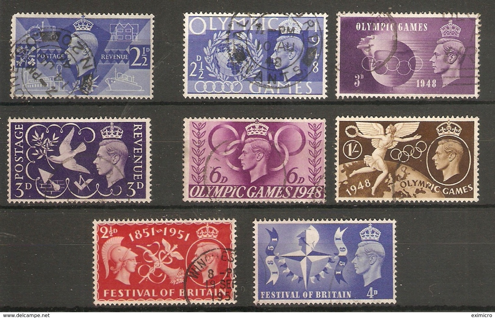 GREAT BRITAIN 1936 - 1951 COLLECTION OF SETS FINE USED Cat £27.50 - Usados