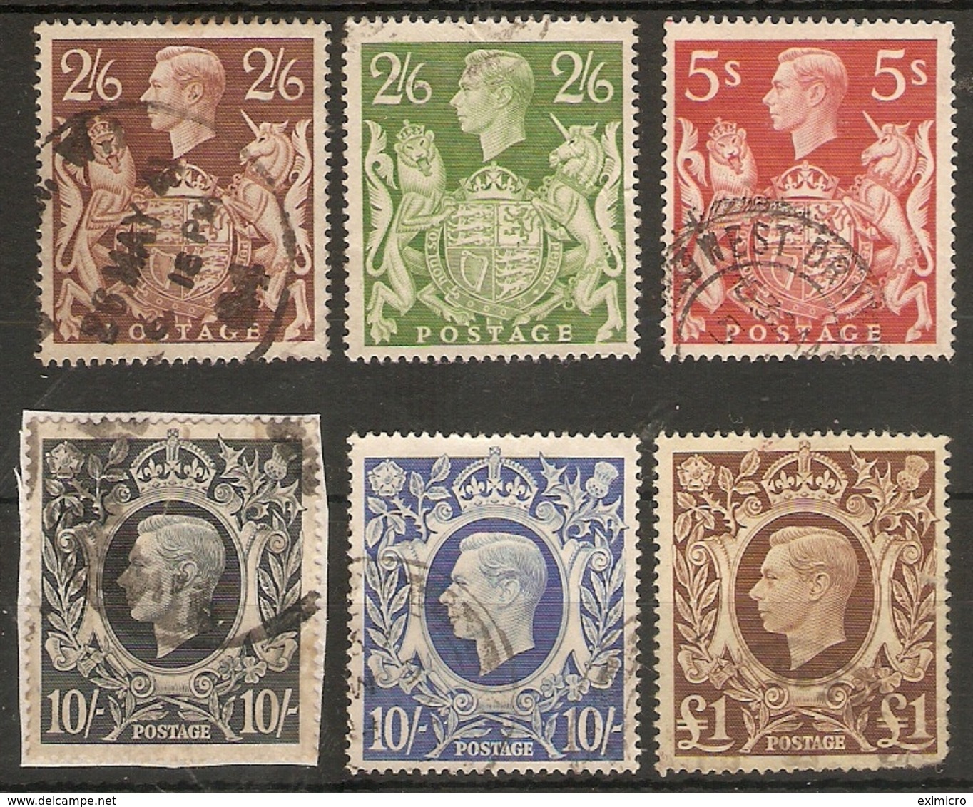 GREAT BRITAIN 1939 - 1948 SET SG 476/478c FINE USED Cat £60 - Used Stamps