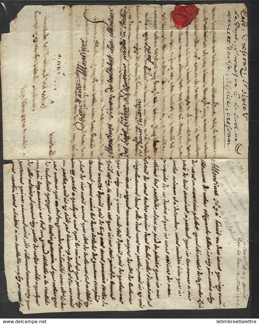 ⭐ Coutance - Manche - Manuscrit - Pour Paris - 1726 ⭐ - Manuscritos